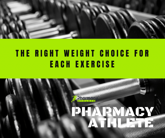The right weight choice for each exercise